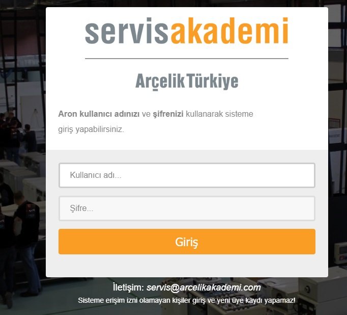 Arçelik Servis Bizbize Giriş