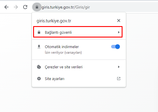 e devlet bağlantı güvenli değil