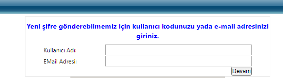 Egesso Personel Giriş Şifremi Unuttum