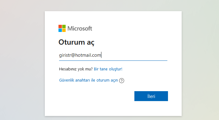 hotmail oturum açma