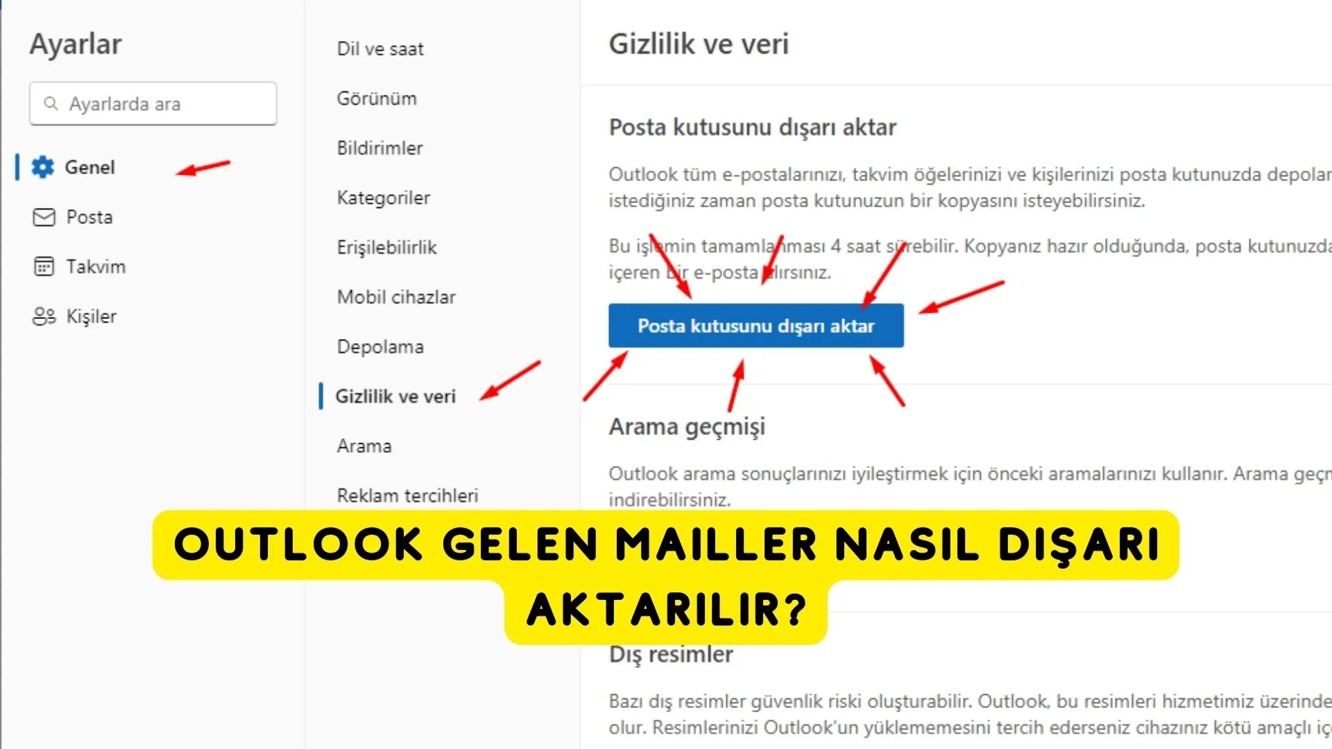 Mailler Outlook Gelen Mailler Nasıl Dışarı Aktarılır? | Giriş Panel