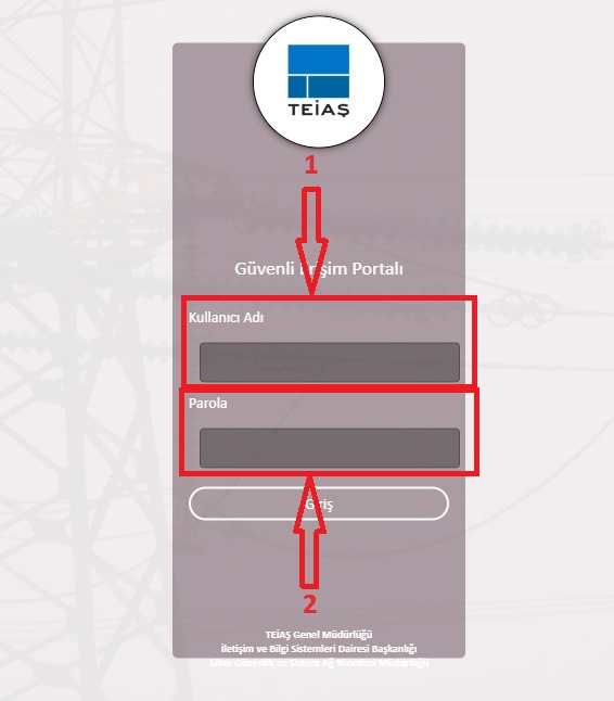 TEİAŞ Portal Giriş