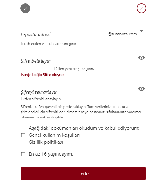 Tutanota İle Mail Adresi Alma