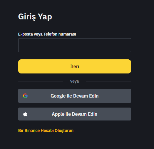 Binance Giriş Yapamıyorum