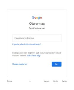 Google Mail Giriş