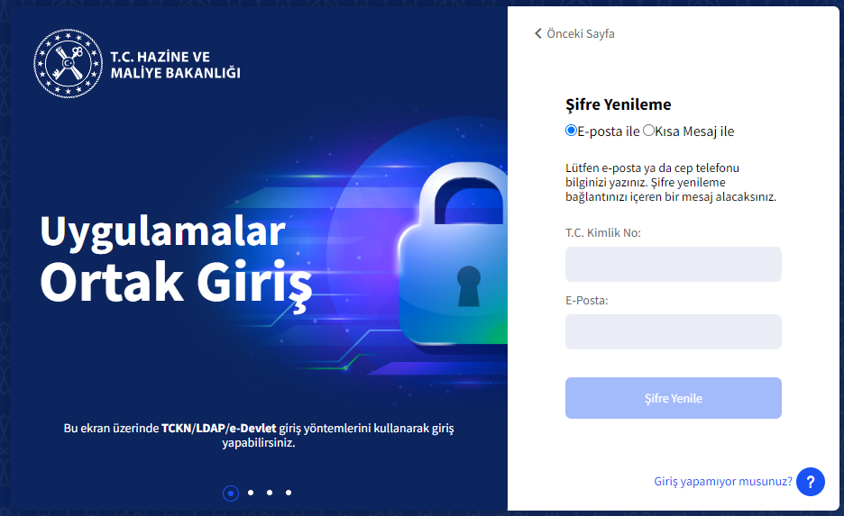 MYS Şifremi Unuttum