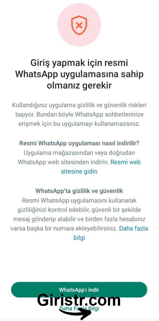 WhatsApp Giriş Yapamıyorum