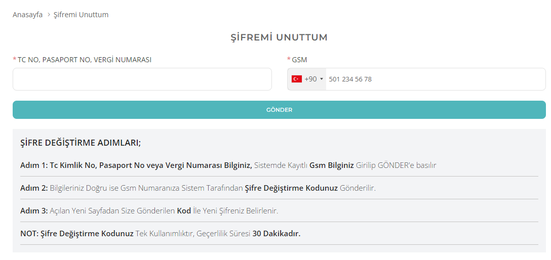 Homm Şifremi Unuttum